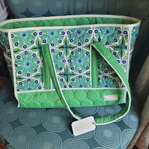 NWT Cinda B St. Francis Women's Hospital Embroidered Tote 11.5 x 16 x 6